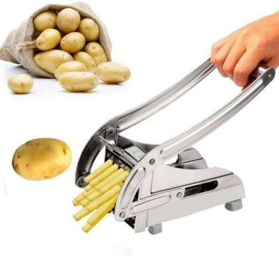 China JTX009 Viable Manual Potato Strip Cutter Machine 2 Blades French Fries Cutter Stainless Steel Potato Cutter Kitchen Accessories for sale