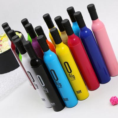 China Modern Custom Printing Sunny Rainy Times Foldable Umbrellas JTX006 Logo Business Gift Sunshade Travel 3 Umbrella Wine Bottle for sale