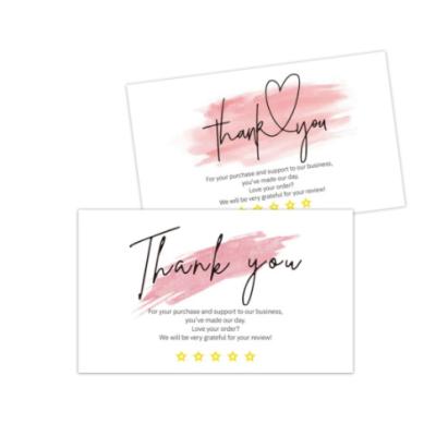 China Greeting Custom Matt Lamination High Quality OEM Printing Thank You Cards for sale