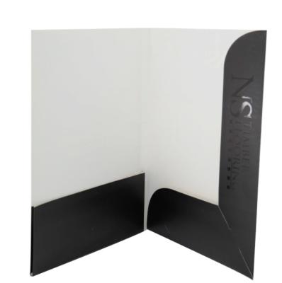 China Eco - Friendly Double Sides Custom Printing A4 Presentation Paper File Folder With Business Card Slot for sale