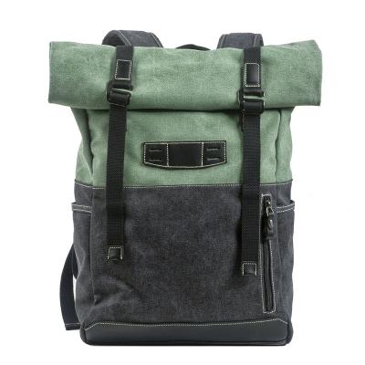 China With Outdoor Fashionable Contrast Color USB Backpack Large Capacity Travel Bag Cylinder Office Mountaineering Backpack for sale