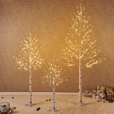 China Wholesale Outdoor White Decorative Birch Artificial Orchard Tree Lights Led Christmas for sale