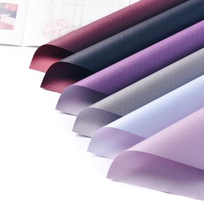 China ZL Recycled Materials Korean Craft Gift Small Tissue Paper Tissue Paper Bouquet Flower Wrapping Paper Two Colored Colored Wrapping Paper for sale