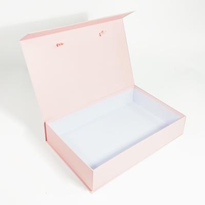 China Luxury ZL Recyclable Custom Color Printing Rose Packaging Shoes Underwear Apparel Flower Closure Flip Cardboard Gift Box With Magnetic Handle for sale