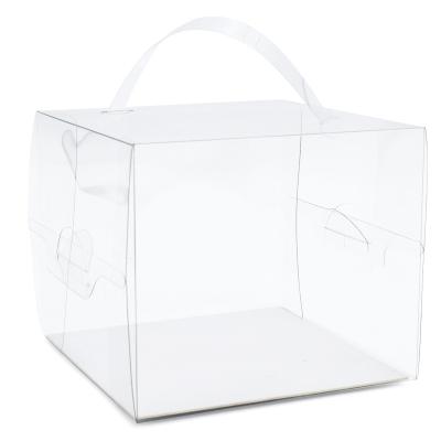 China ZL Hot Selling Recyclable Folding Eco Friendly Candy Chocolate Cake Clear Acetate PVC Transparent Box With Handle for sale