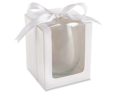 China 15 ounces white recyclable. Stemless Wine Glass Gift Box for sale