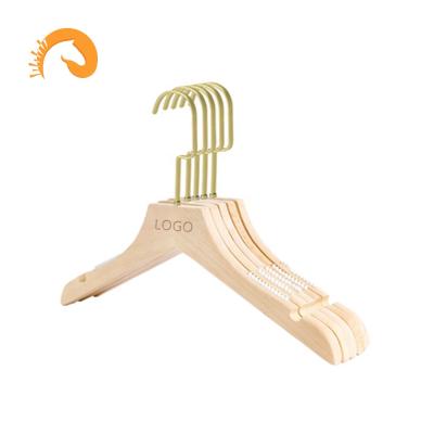 China Eco-Friendly Hanger Kids Wooden Coat Hanger Ambient Free Paint Commercial Wooden Coat Hanger For Free Custom LOGO for sale