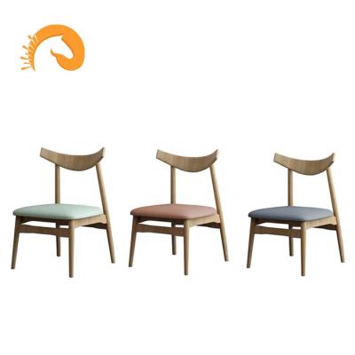 China 2020 Contemporary High Quality Factory Price Restaurant Dining Furniture Wood Chair For Cafe Luxury With Cushion for sale