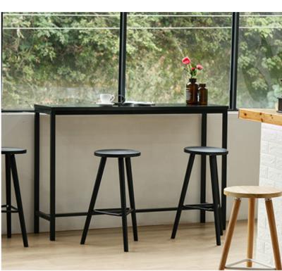 China 2020 New Design Classic Long Vintage Classic Industrial Restaurant Kitchen High Wood Slab Bar Table for sale