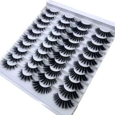 China Long Natural 3d Layered Mink Eyelashes Mink Super High Cost Performance False Eyelashes Look False for sale