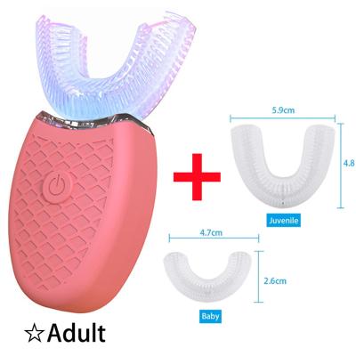 China Waterproof USB Rechargeable Ultrasonic Automatic Electric Toothbrush 4 Modes Silicone Toothbrush Oral Cleaning Brush 25X15X4cm for sale