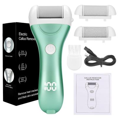 China OEM White Logo Time Portable Electronic Foot Care Tools Pedicure Remover Pedicure Callus Remover Dual Speed ​​File Grinder PC+ABS Stainless Steel USB for sale