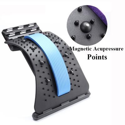 China New Black Head Pull Back Massager Stretcher Fitness Back Massage Tools Massageador Stretch Lumbar Support Relaxation Spine Magic Back Pain Relief for sale