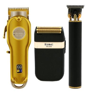 China Kemei Blade Cordless Men's Hair Trimmer Beard Trimmer KIT High Quality Rechargeable Electric Twin Hair Trimmer Shaver Razor for sale