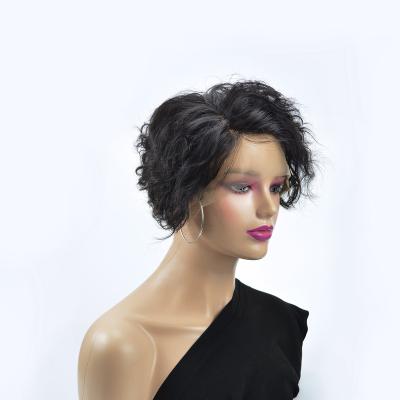 China 2021 Hot Selling Curly Pixie Cut Short Hair Curly Short Wigs For African American 100 Hair for sale