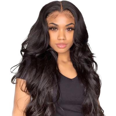 China Brazilian Virgin Hair 12A Virgin Hair 4x4 Lace Closure Wigs 4x4 Lace Closure Wigs Natural Wavy Lace Front Human Hair Pre Plucked Thick Shedding Barely Wave for sale