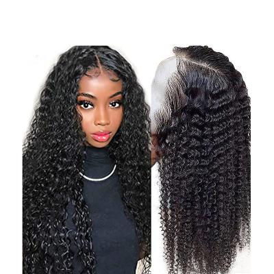 China Thick Smooth Soft Barely Shedding 28 30 Inch 12A Virgin Hair Peruvian Remy Hair Deep Wave Lace Front Wig 4X4Closure With Baby Hair For Black Women for sale