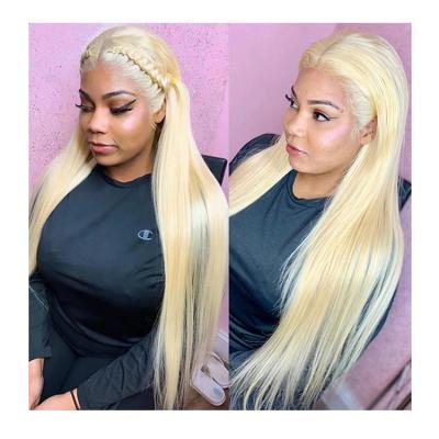 China Cheap Hd Glueless Honey Blonde Lace T Part Wig Silky Straight Transparent Pre Plucked Colored Wig 30 32 Inch 613 Bone Straight Hair Wigs for sale