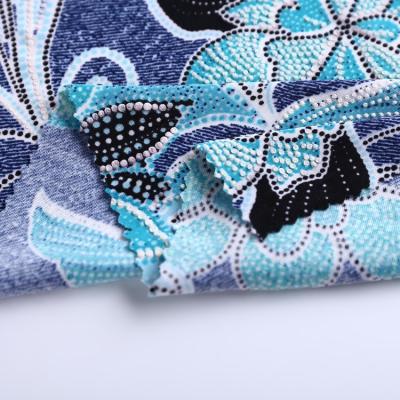 China Viable Hot Sales FDY Spandex Dye Flower Print Polyester Elastic Clothing Fabric for sale