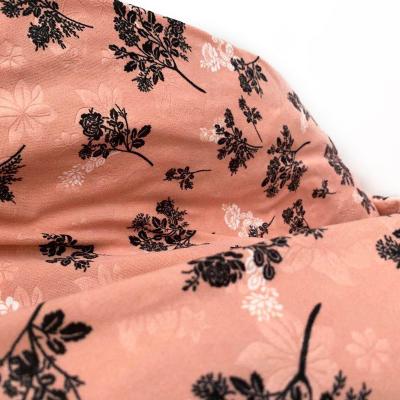 China ESSE 2020 95% Polyester 5% Spandex DTY Sustainable Brush 3d Emboss Printed Knitted Fabric For Women Garment for sale