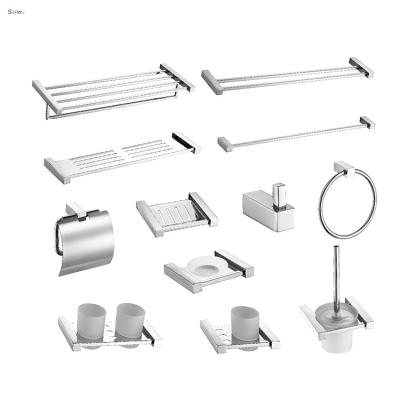 China Sustainable Sus 304 Stainless Steel Bathroom Accessories Bathroom Hardware Set New Arrival Bathroom Set for sale