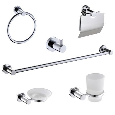 China High Quality Chrome Bathroom Accessories Set Sustainable 6 Pieces for sale