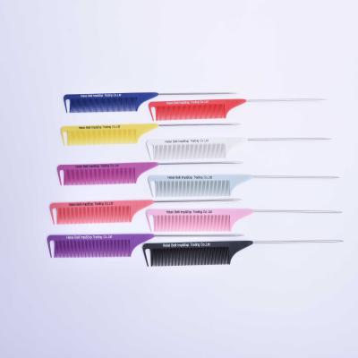 China Cheap Comfortable Middle Comb Rat Tail Carbon Broom Comb For Hair Starting Comb for sale