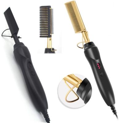 China Wholesale Copper Multifunctional Comb Hotel Metal Straight Hair Wet Dry Dual Function Curl Styling Household Dot Curling Stick for sale