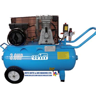 China Willest Lubricated 3 Hp Aluminum Pump 55 Liter Tank Belt Drive Air Compressor BHI30DE30H55 for sale