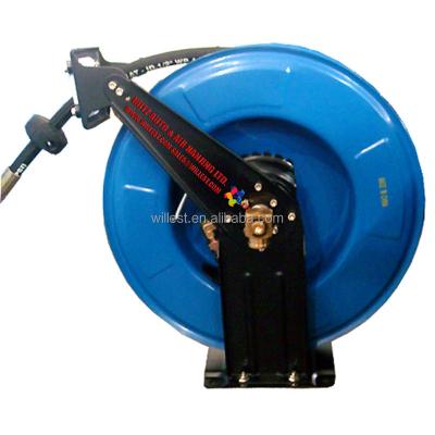 China WILLEST Wall Mounted High Pressure Hose Reel HRO4004-H1/4 Spring Adjustable Double Rewind Arm for sale