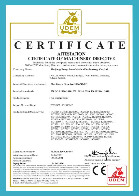 CE - Zhejiang Hongchuan Medical Technology Co.,Ltd