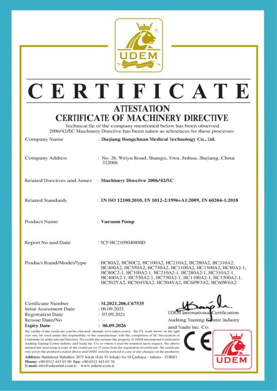 CE - Zhejiang Hongchuan Medical Technology Co.,Ltd