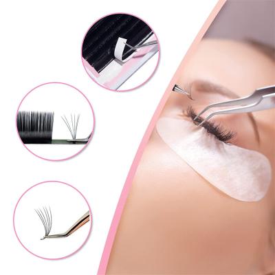 China 100% Premium Handmade Mink Lashes Silk Individual Eyelash Extensions Supplier Long Beautiful Natural Eyelash Extension Base Lightly Hand Made for sale