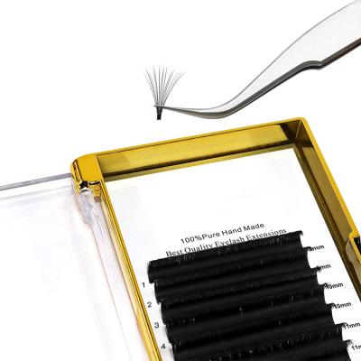 China Long 0.03 Mink Volume Custom Russian Lash Extension Wholesale Natural Lash Trays Eyelash Extension Wholesale Lashes Different for sale