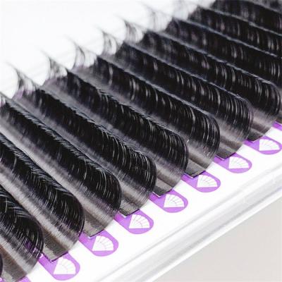 China Natural Long Eyelash Extension Fan Cashmere Easy Volume Whips Private Label Eyelashes Flat Strands Different Group Korean Silk Lashes for sale