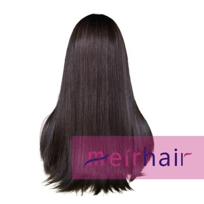 China No rejection. No tangling. Soft. Factory Wholesale Shiny Straight Virgin Silky Top Steerable Top European Human Hair Full Lace Cuticle Cuticle Jewish Kosher Wigs For Women for sale