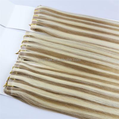 China Wholesale Silky Straight Wave Silicone PU Seamless Clips In Weft Customized Skin Hair Extensions PU Clip In Human Natural Hair for sale