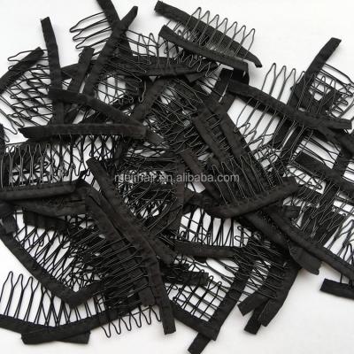 China Thicker Texture With Thicker Cloth Good Quality 7 Teeth Stainless Steel Wig Comb For Wig Clips For Hair Extensions Strong Black Lace Hair Comb for sale