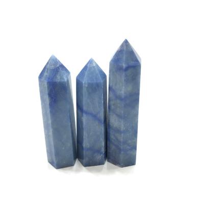 China China Wholesale High Quality Natural Blue Home Decoration Aventurine Crystal Slice Tower Point For for sale