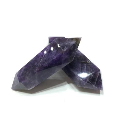 China Europe Natural Purple Slice Amethyst Crystal Double Points For Home Dream Decoration for sale