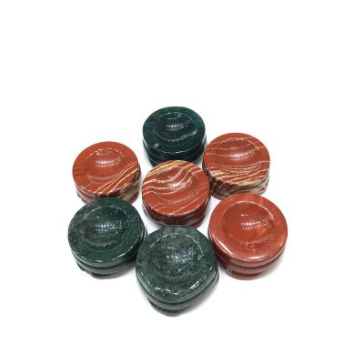 China China Jasper Moss Agate Crystal Sphere Stand Natural Red Green For Home Decoration Gifts for sale