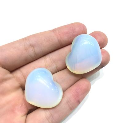 China China Wholesale High Quality Light Blue Opalite Synthetic Crystal Heart For Decoration Sale for sale