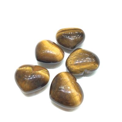 China China Wholesale Natural High Quality Gold Black Tiger Eye Crystal Heart For Decoration for sale