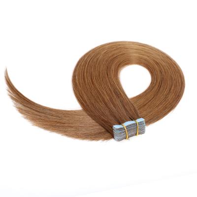 China Wholesale Silky Straight Russian #8 10A Tape Drawn Remy Tape Hair Extensions Double In Hair Extensions Virgin Tape Human Hair for sale