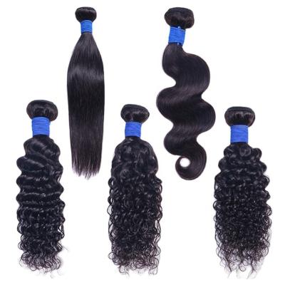 China Wholesale Hot Sale Brazilian Raw Wave Natural Black Wavy Curly Weave Bundles Cuticle Aligned Virgin Hair Extension for sale