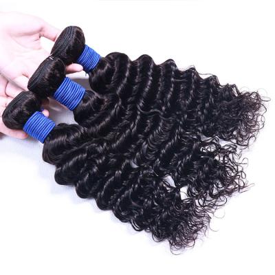 China Free Sample Water Wave Hair Bundles Raw Virgin Remy Hair Human Hair Weave Bundles Double Drawn Deep Wave Wholesale for sale