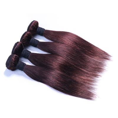 China Hot Silky Straight Wave Direct Selling Raw Virgin Brazilian Mink Hair Extension Bundles Cuticle Aligned 4 Brown Color Weave for sale