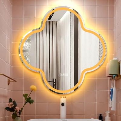 China Waterproof Led Light Bathroom Vanity Mirror Wall Mounted Backlit Minimalist Anti Fog Makeup Vanity Mirror for sale