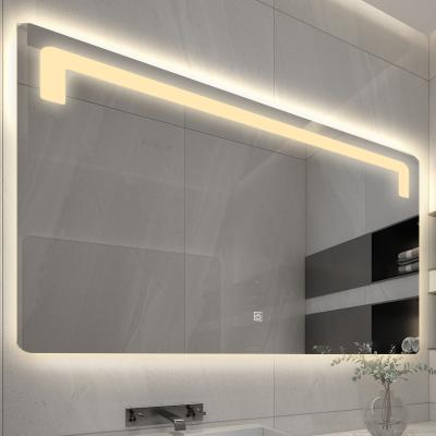 China Wholesale Modern Designs Wall Decor Touch Light Home Switch Led Bathroom Mirror For Living Room for sale