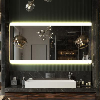 China Wholesale Illuminated Square Shape Home Hotel Living Room Bathroom Vanity Mirror With Led Lights for sale